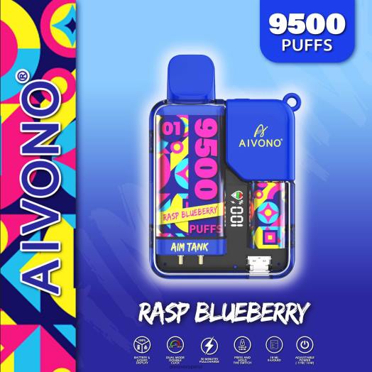 Rasp Blueberrry Aivono AIM TANK 9500 V2D433 | Aivono Vape Review